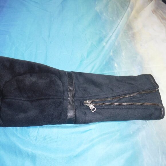 Armani Exchange Faux Suede Moto Jacket  in black size small - Picture 12 of 12